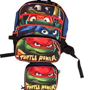 Teenage Mutant Ninja Turtles Backpack and Lunchbox Set - kids 16” backpack